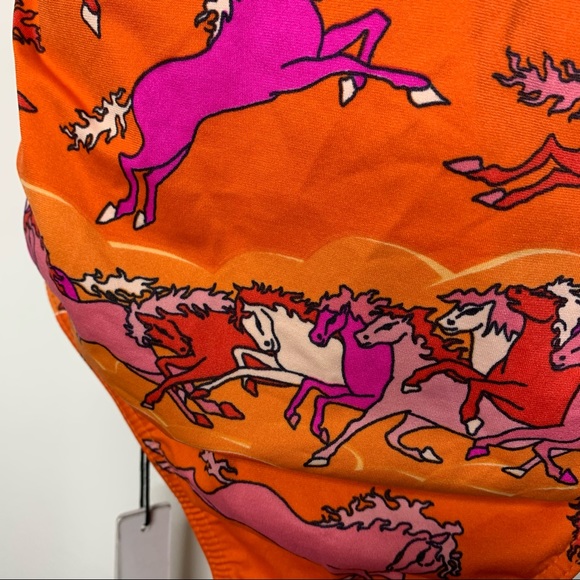 NWT Rosa Chá Brazilian One-Piece Horse Print Swimsuit - Picture 3 of 16
